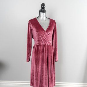 NWT George Plus Rose Velvet Wrap Dress - 1x
